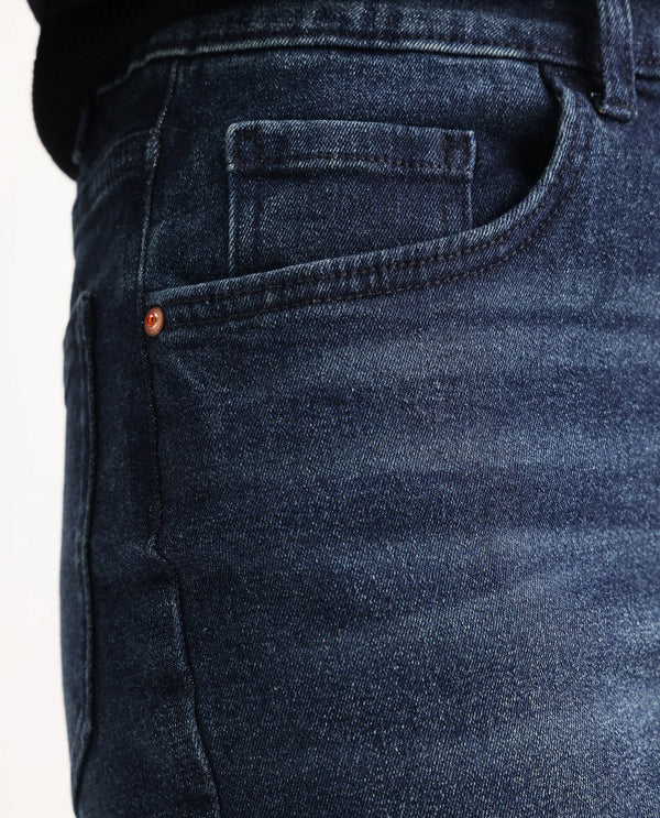 Rareism Women Zinko Dark Blue  Denim Pant