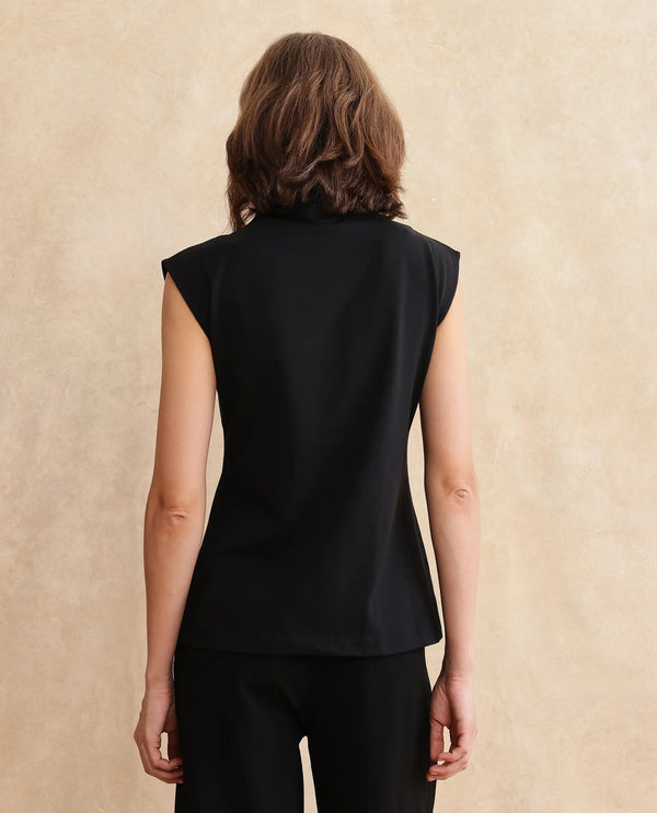 Rareism Women Zuria Primary Black Full Sleeve Sweatshirt