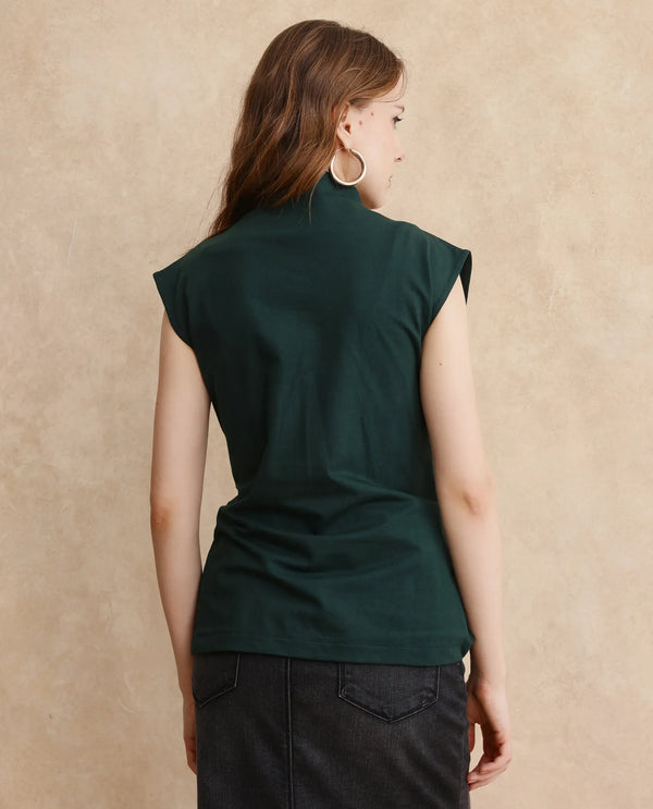 Rareism Women Zuria Primary Green Full Sleeve Sweatshirt