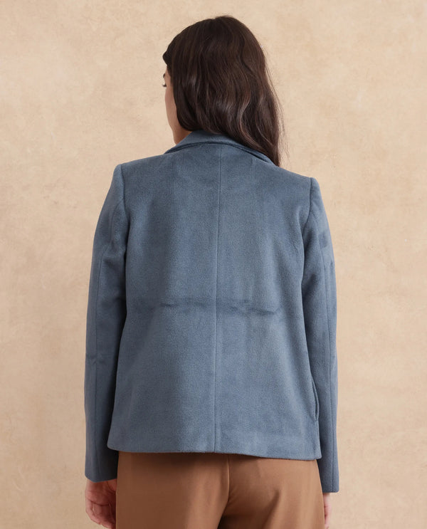 Rareism Women Zympi Dusky Blue Plain Jacket