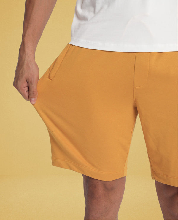 Rare Rabbit Men's Abbys French Mustard Plain Shorts