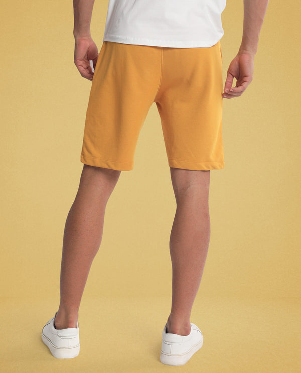 Rare Rabbit Men's Abbys French Mustard Plain Shorts