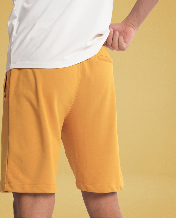Rare Rabbit Men's Abbys French Mustard Plain Shorts