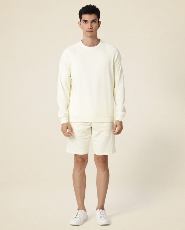 Rare Rabbit Articale Men's Arum Blonde Yellow Cotton Fabric Full Sleeves Solid Sweatshirt