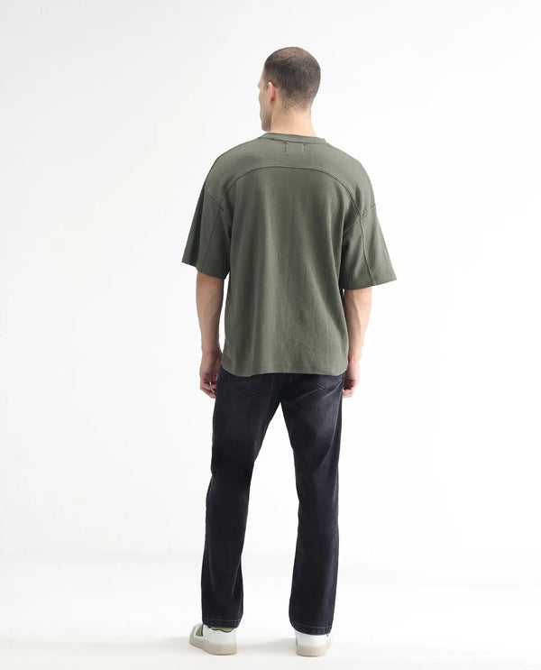 Rare Rabbit Men's Batten Grey Mid Wash Mid-Rise Regular Fit Jeans
