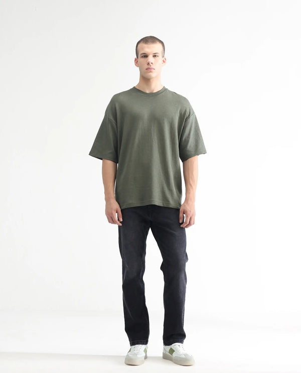 Rare Rabbit Men's Batten Grey Mid Wash Mid-Rise Regular Fit Jeans