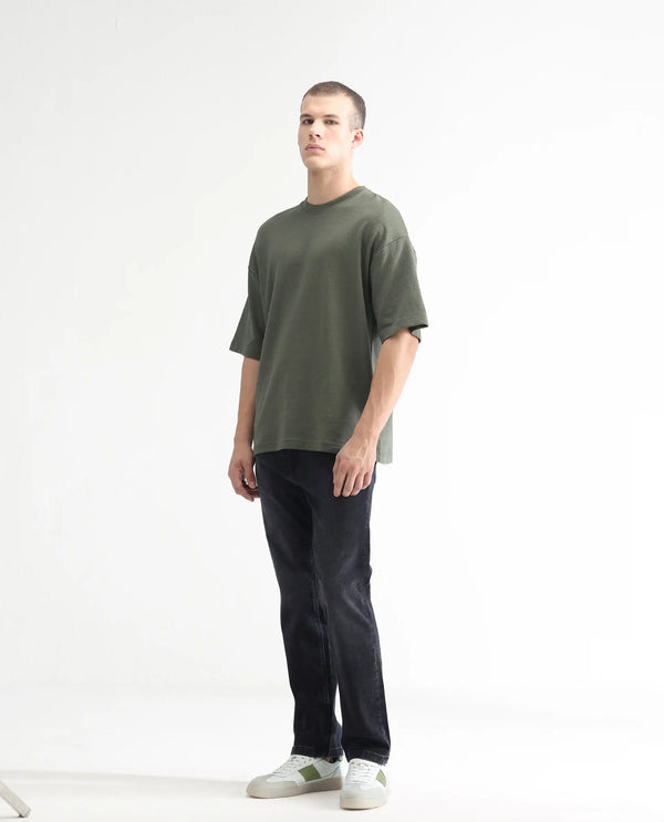 Rare Rabbit Men's Batten Grey Mid Wash Mid-Rise Regular Fit Jeans