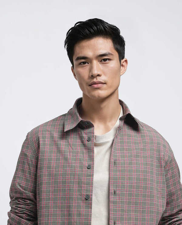 Rare Rabbit Men's Boxy Dark Olive Cotton Fabric Full Sleeve Collared Neck Button Closure Printed Shirt