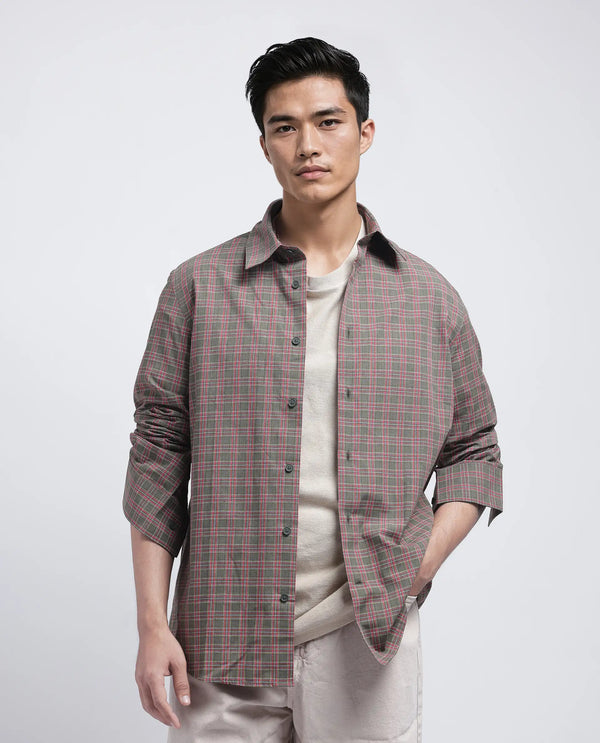 Rare Rabbit Men's Boxy Dark Olive Cotton Fabric Full Sleeve Collared Neck Button Closure Printed Shirt