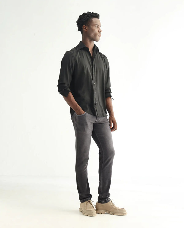 Rare Rabbit Men's Celebi Grey Mid Wash Mid-Rise Slim Fit Jeans