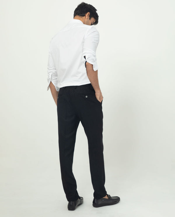 Rare Rabbit Men's Coxx Off-White Cotton Polyester Fabric High Neck Mandarin Collar Full Sleeves Solid Shirt