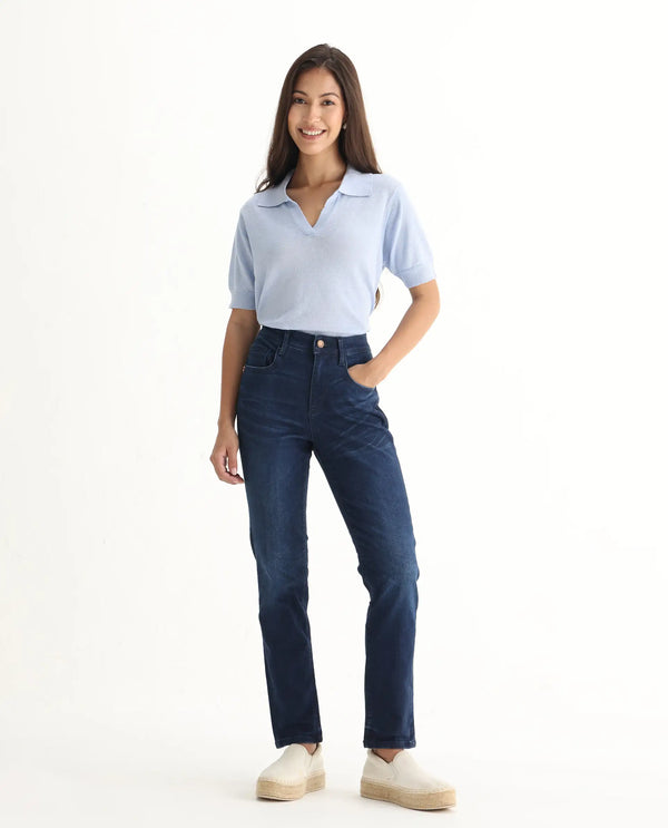 Rareism Womens Curvism Blue Jeans Cotton Elastic Fabric Regular Fit Button Closure High Rise Waist Rise Ankle Length