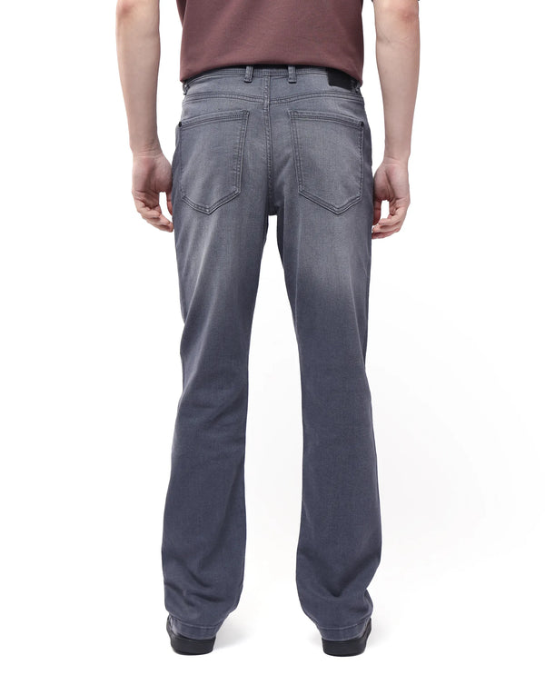 Rare Rabbit Men Fyod Grey Cotton Polyester Fabric Regular Fit Plain Denim Pant