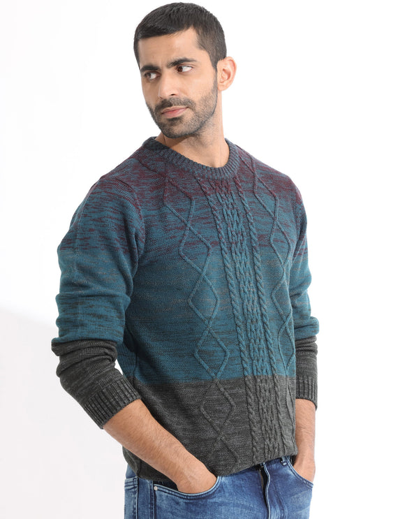 Rare Rabbit Mens Grindle Pink Sweater Full Sleeve Crew Neck Solid