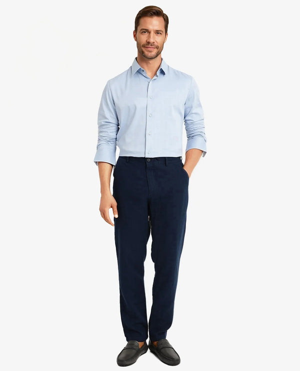 Rare Rabbit Men Holla Light Blue Full Sleeves Regular Fit Satin Stretch Cotton Plain Shirt