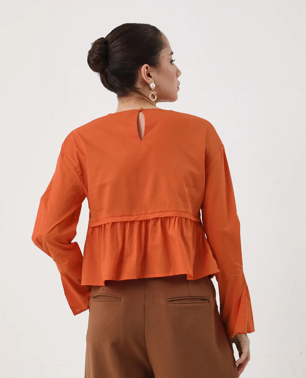 Rareism Women Kingwell Orange Plain Top