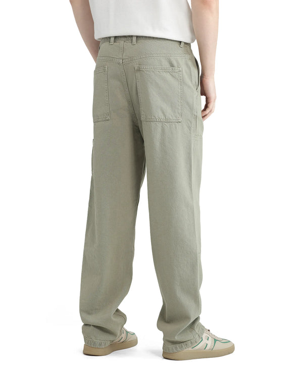 Rare Rabbit Men Klop Pastel Green Cotton Fabric Mid Rise Carpenter Fit Garment Dyed Plain Jeans