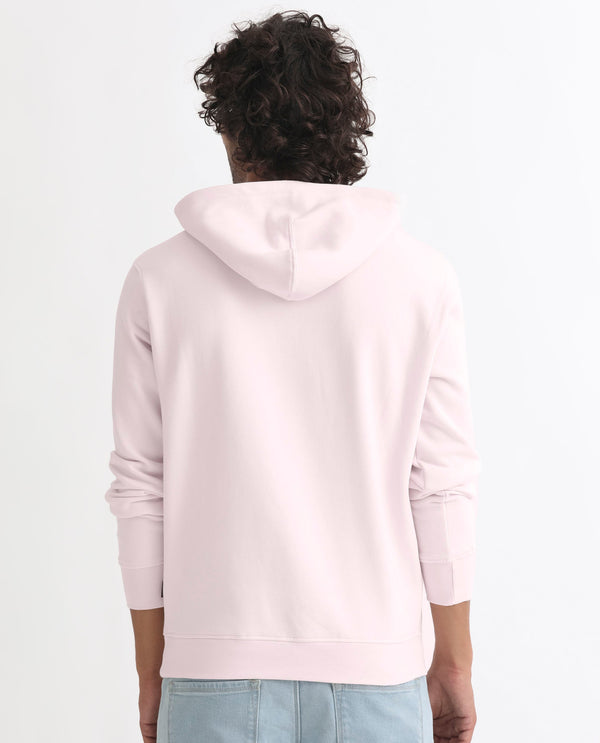 RARE RABBIT MEN'S LORALL PINK SWEATSHIRT FULL SLEEVES SOLID