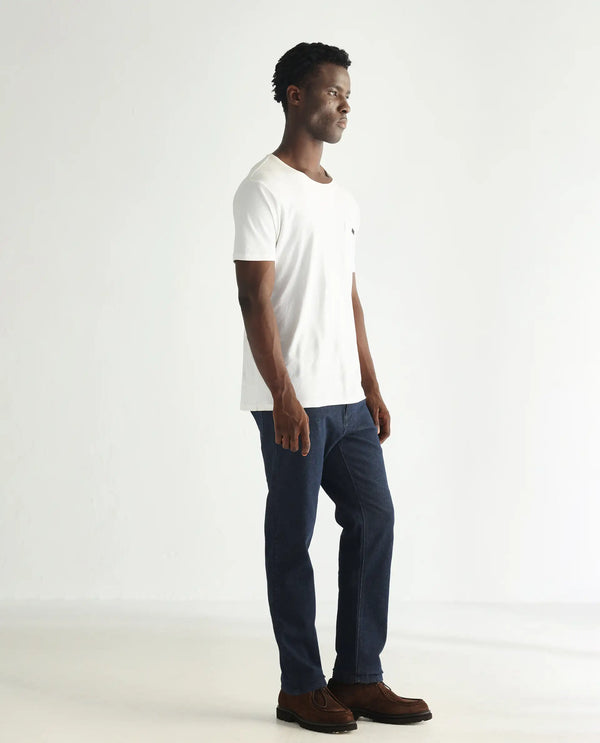 Rare Rabbit Men's Lyon Dark Navy Dark Wash Mid-Rise Regular Fit Jeans