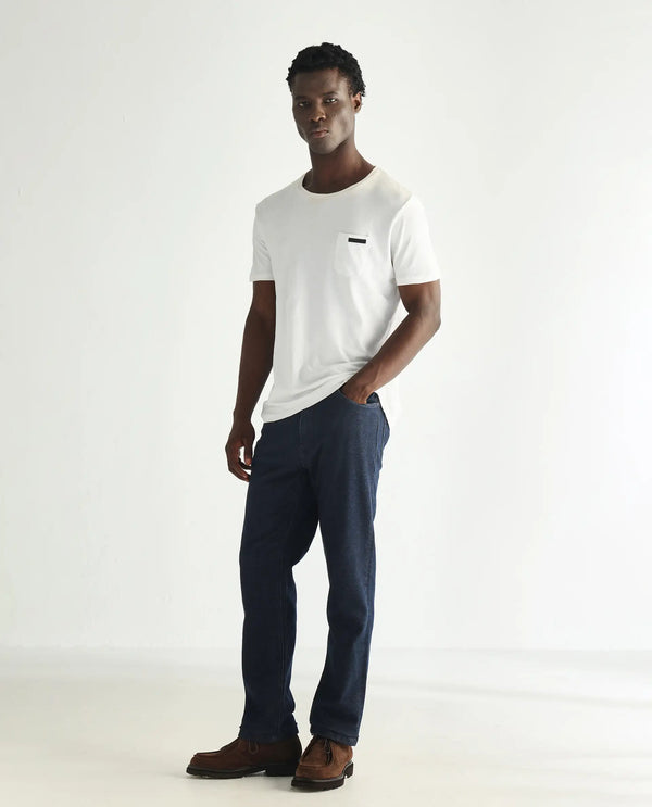 Rare Rabbit Men's Lyon Dark Navy Dark Wash Mid-Rise Regular Fit Jeans