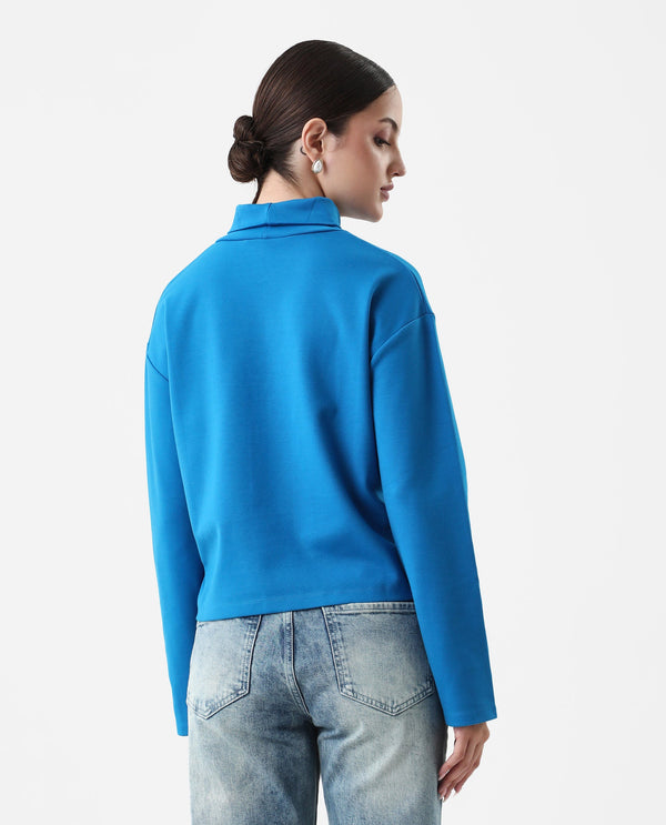 Rareism Women Malatya Blue Plain Top