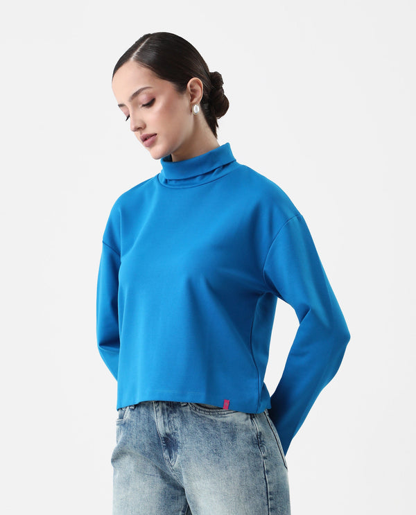 Rareism Women Malatya Blue Plain Top