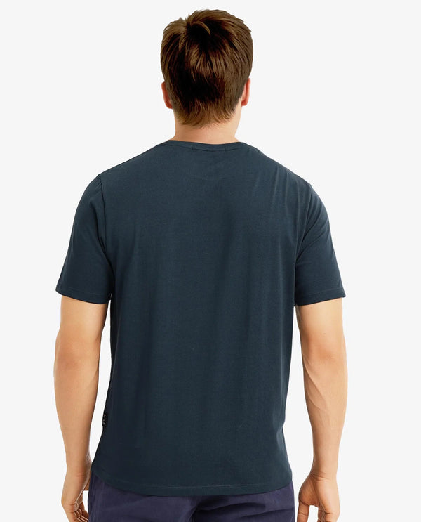 Rare Rabbit Men Naz Dark Green Cotton Lycra Fabric Short Sleeve Crew Neck Regular Fit Graphic Print T-Shirt