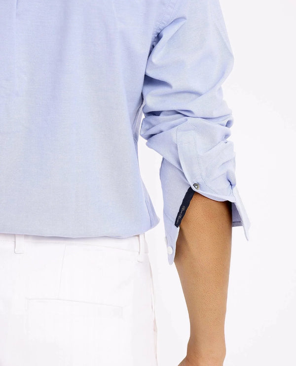 Rare Rabbit Men Oxo Light Blue Cotton Spandex Fabric Full Sleeve Regular Fit Embroidered Logo Formal Plain Shirt