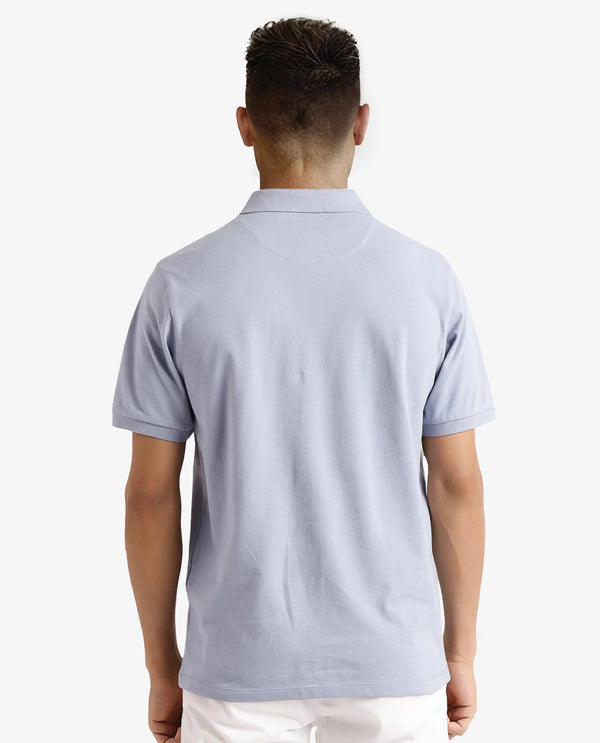 Rare Rabbit Men Rem Light Blue Cotton Fabric Short Sleeve Regular Fit HD Print Branded Polo